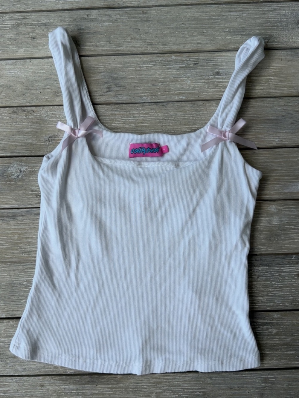Edikted White Tank Top